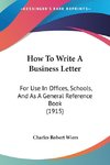 How To Write A Business Letter