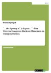 ´... der Sprung is´ ja kaputt...´ - Eine Untersuchung zum Blackout-Phänomen im Trampolinturnen