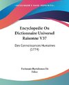 Encyclopedie Ou Dictionnaire Universel Raisonne V37