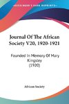 Journal Of The African Society V20, 1920-1921
