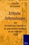 Kritische Untersuchungen über die historische Entwicklung der geografischen Kenntnisse von der neuen Welt (1836)