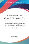 A Historical And Critical Dictionary V1