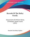 Records Of The Bailey Family