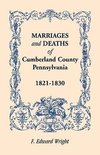 Marriages and Deaths of Cumberland County, [Pennsylvania], 1821-1830