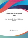 Etudes Sur Les Fragments Coptes