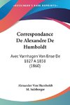 Correspondance De Alexandre De Humboldt