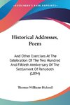 Historical Addresses, Poem