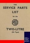 Service Parts List for the MG Two-Litre