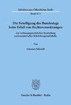 Die Beteiligung des Bundestags beim Erlaß von Rechtsverordnungen