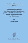 Normative Auswirkungen des Grundsatzes der Subsidiarität gemäß Artikel 23 Absatz 1 Satz 1 GG auf die Verfassungsposition der Kommunen.