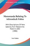 Memoranda Relating To Adirondack Fishes