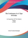 The Continuum As A Type Of Order