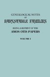 Genealogical Notes of Barnstable Families. Volume I [Massachusetts]