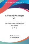 Revue De Philologie V21