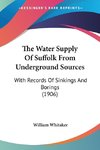 The Water Supply Of Suffolk From Underground Sources