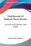 Vital Records Of Rutland, Massachusetts