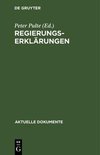 Regierungserklärungen