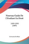 Nouveau Guide De L'Etudiant En Droit