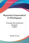 Repertoire Grammatical Et Philologique