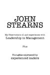 My Observations Of, and Experiences with Leadership in Management