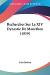 Recherches Sur La XIV Dynastie De Manethon (1859)