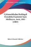 Cyfansoddiadau Buddugol Eisteddfod Gadeiriol Sarn Meillteyrn, Awst, 1883 (1883)