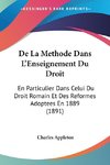 De La Methode Dans L'Enseignement Du Droit