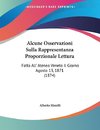 Alcune Osservazioni Sulla Rappresentanza Proporzionale Lettura