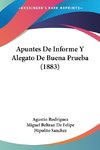 Apuntes De Informe Y Alegato De Buena Prueba (1883)