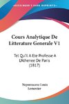 Cours Analytique De Litterature Generale V1