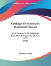 Catalogue De Manuscrits D'Alexandre Tassoni