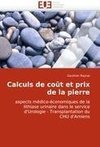 Calculs de coût et prix de la pierre