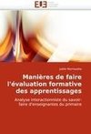 Manières de faire l'évaluation formative des apprentissages