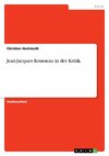 Jean-Jacques Rousseau in der Kritik