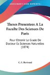 Theses Presentees A La Faculte Des Sciences De Paris