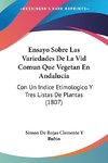 Ensayo Sobre Las Variedades De La Vid Comun Que Vegetan En Andalucia