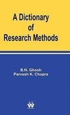 A Dictionary of Research Methods