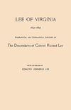 Lee of Virginia, 1642-1892. Biographical and Genealogical Sketches of the Descendants of Colonel Richard Lee