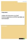 Analyse der Akzeptanz von Paid Content-Angeboten im WWW mit Hilfe der Kausalanalyse