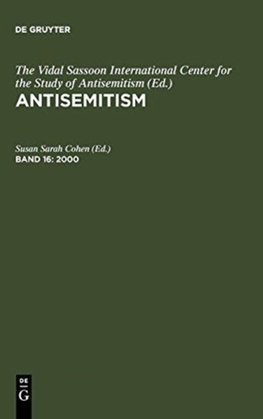 Antisemitism Volume 16 2000