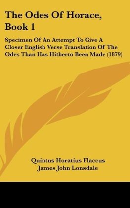 The Odes Of Horace, Book 1