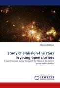 Study of emission-line stars in young open clusters