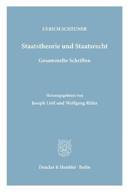 Staatstheorie und Staatsrecht.