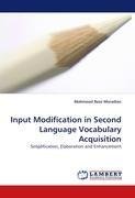 Input Modification in Second Language Vocabulary Acquisition