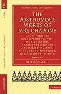 The Posthumous Works of Mrs Chapone - Volume             1