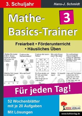 Mathe-Basics-Trainer 3. Schuljahr. Für jeden Tag!