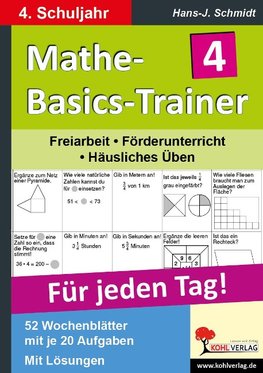 Mathe-Basics-Trainer 4. Schuljahr. Für jeden Tag!