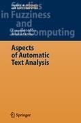 Aspects of Automatic Text Analysis