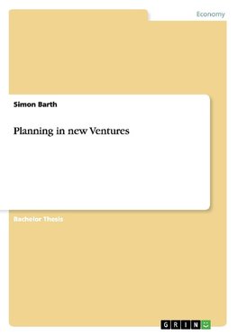 Planning in new Ventures