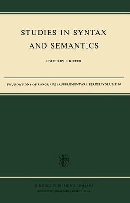 Studies in Syntax and Semantics